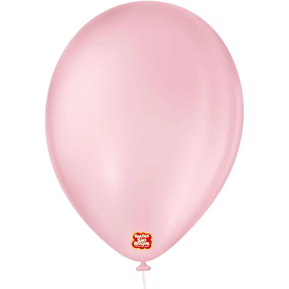 Balao 9 Liso Rosa Baby Sao Roque (Pct.c/50) - imagem 3