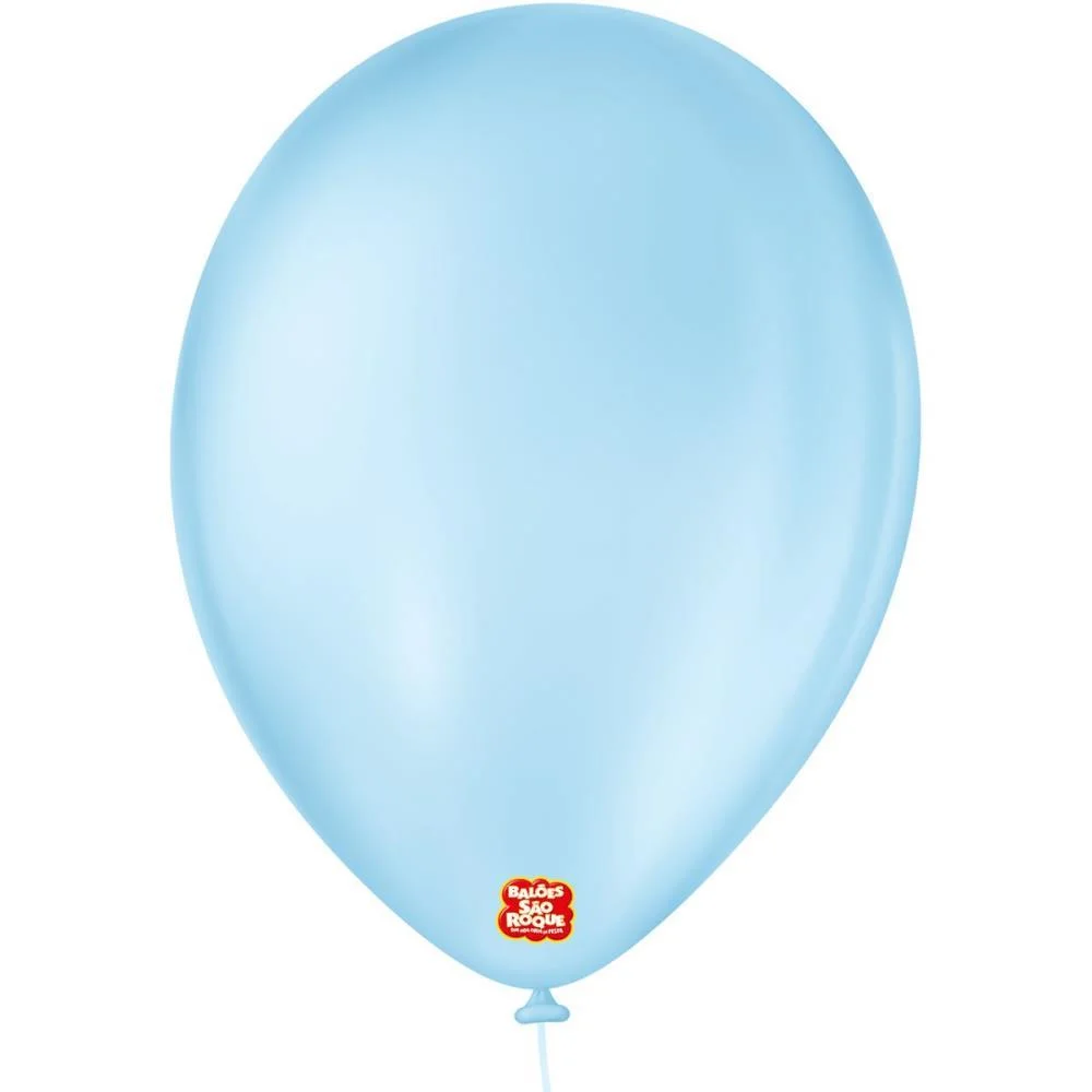 Balao 9 Liso Azul Baby Sao Roque (Pct.c/50) - imagem 3