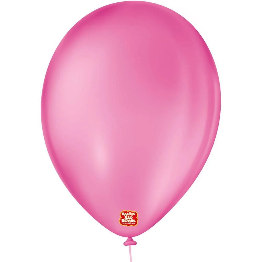 Balao 9 Liso Rosa Shock Sao Roque (Pct.c/50) - imagem 3