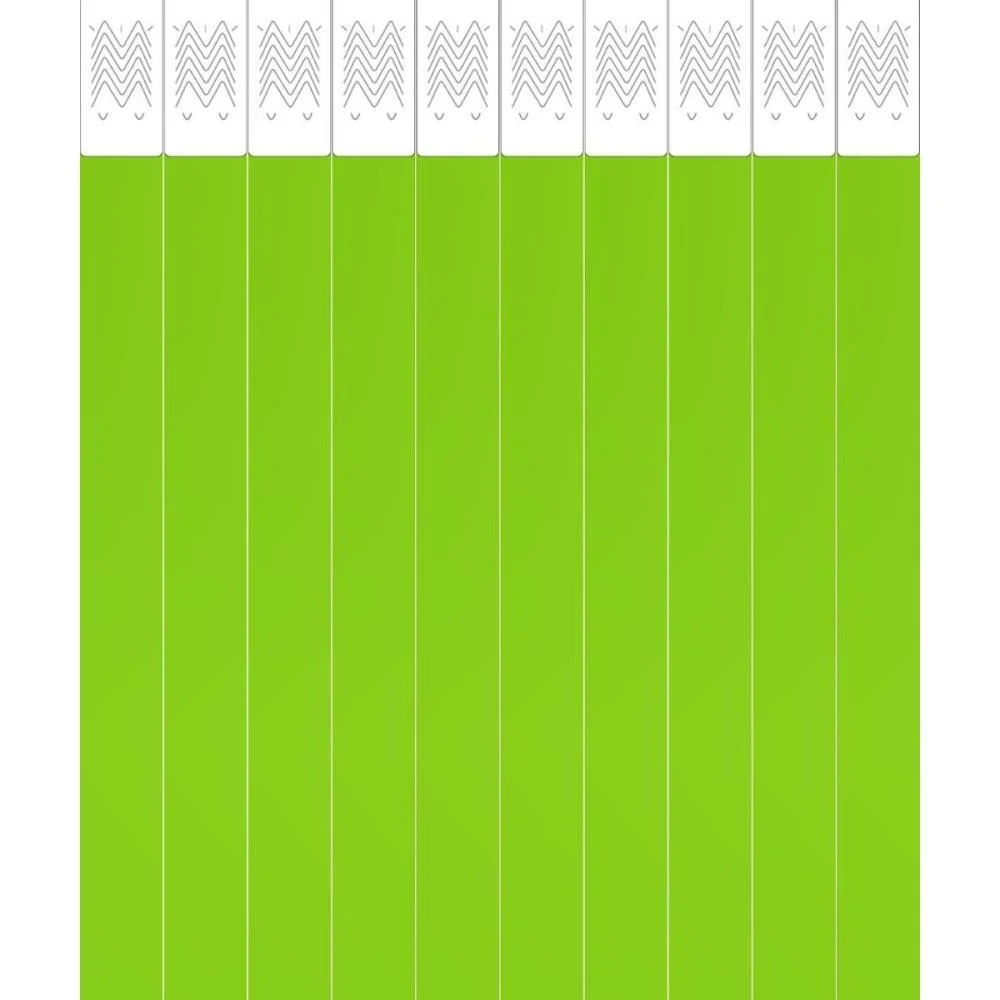 Pulseira Identificacao Tyvek Verde Fluor Tecnomidia (Pct.c/50) - imagem 3