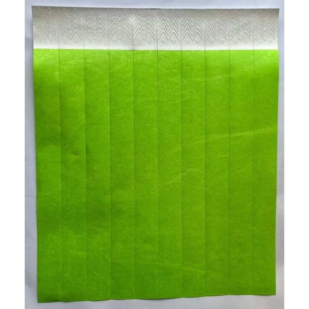 Pulseira Identificacao Tyvek Verde Fluor Tecnomidia (Pct.c/50) - imagem 4