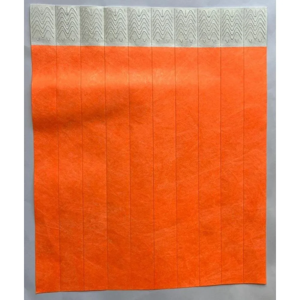 Pulseira Identificacao Tyvek Laranja Fluor Tecnomidia (Pct.c/50) - imagem 4