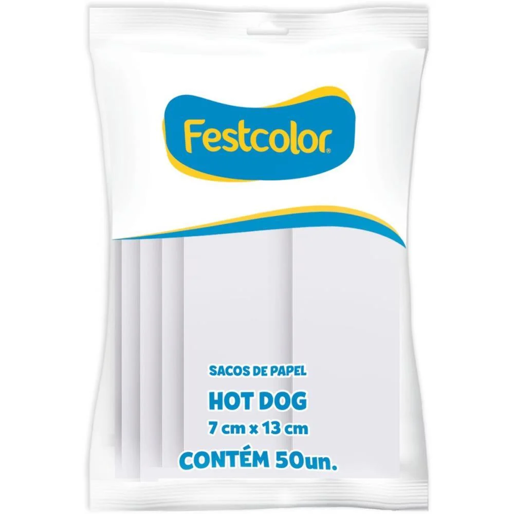 Embalagem Para Alimentos Saquinho Papel Hot Dog Festcolor (Cx.c/500) - imagem 2