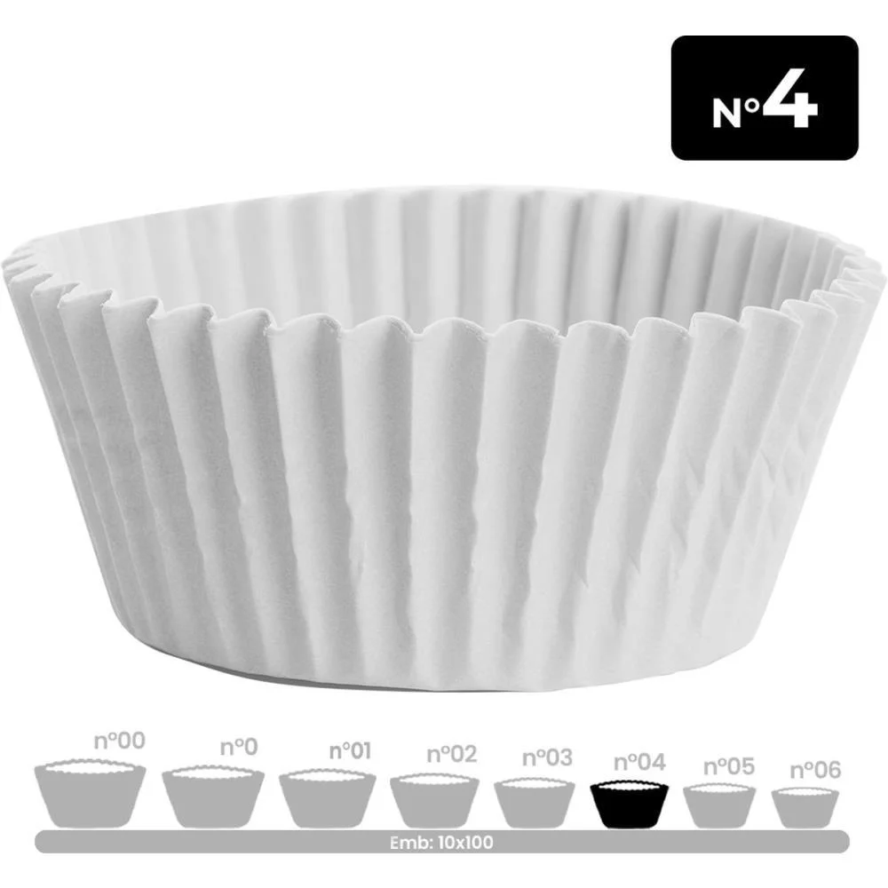 Embalagem Para Doces N.04 Forminha Branca 10Pcx100U Festcolor (Pct.c/10) - imagem 2