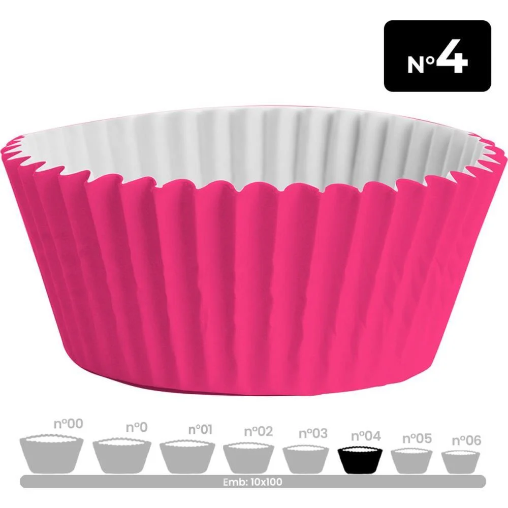Embalagem Para Doces N.04 Forminha  Rosa10Pctx100Un Festcolor (Pct.c/10) - imagem 2