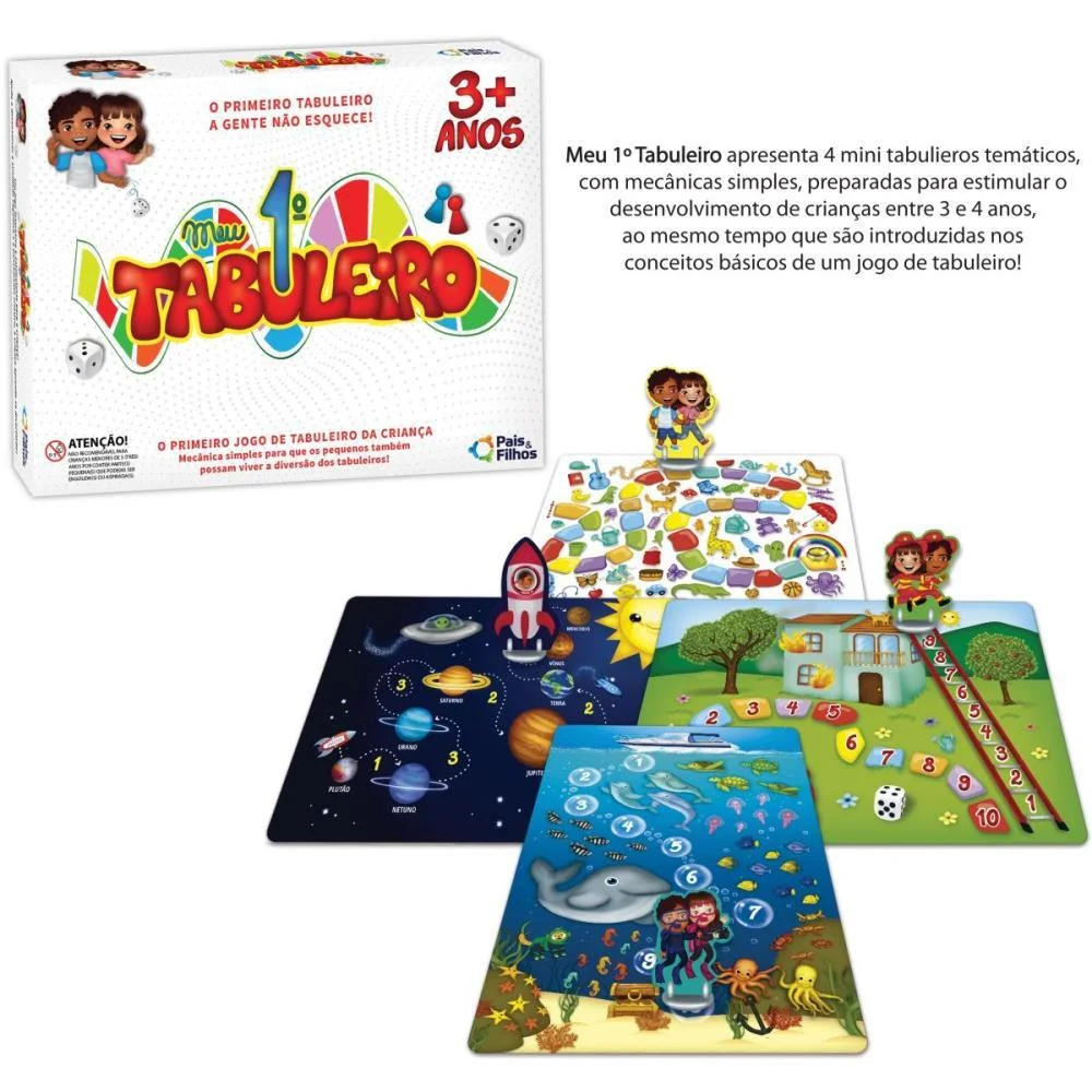 Jogo De Tabuleiro Meu Primeiro Tabuleiro Pais E Filhos (Unidade) - imagem 5