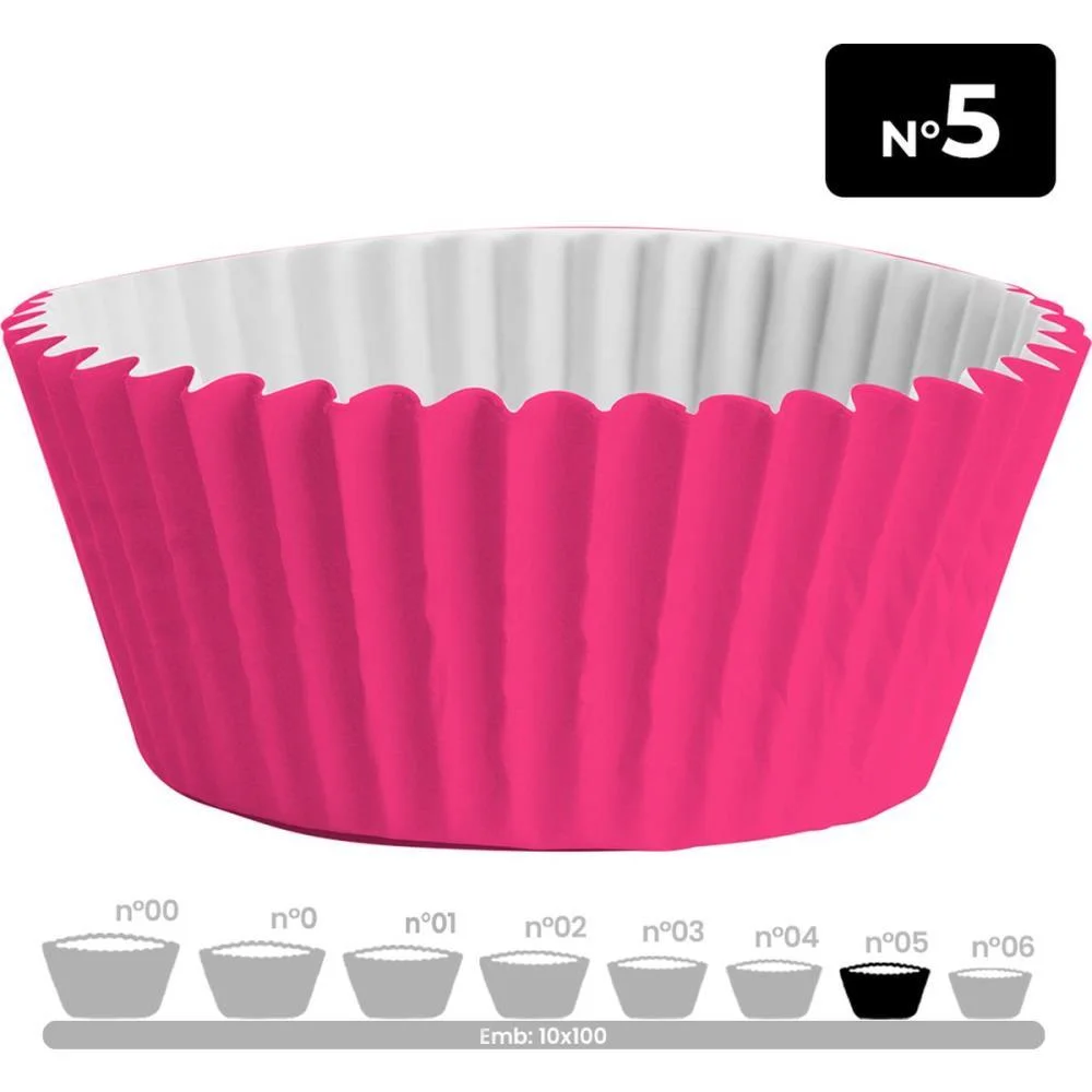 Embalagem Para Doces N.05 Forminha Rosa 10Pctx100Un Festcolor (Pct.c/10) - imagem 3