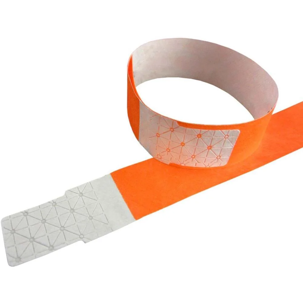 Pulseira Identificacao Laranja Fluor Tyvek Klf Festas (Pct.c/50) - imagem 3