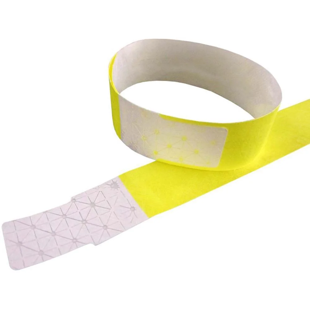 Pulseira Identificacao Amarela Fluor Tyvek Klf Festas (Pct.c/50) - imagem 4