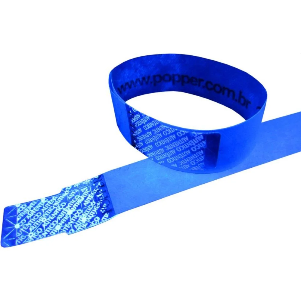 Pulseira Identificacao Azul Fluor Tyvek Klf Festas (Pct.c/50) - imagem 5