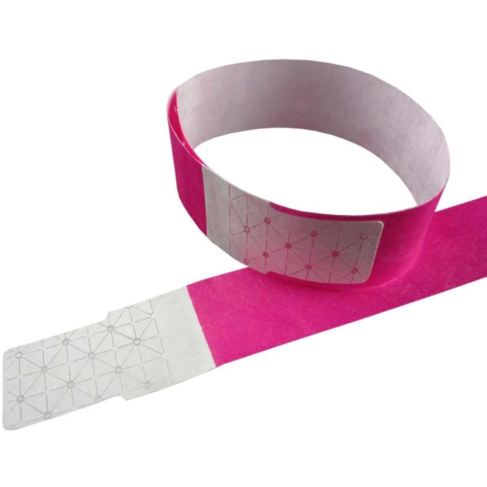 Pulseira Identificacao Pink Fluor Tyvek Klf Festas (Pct.c/50) - imagem 4