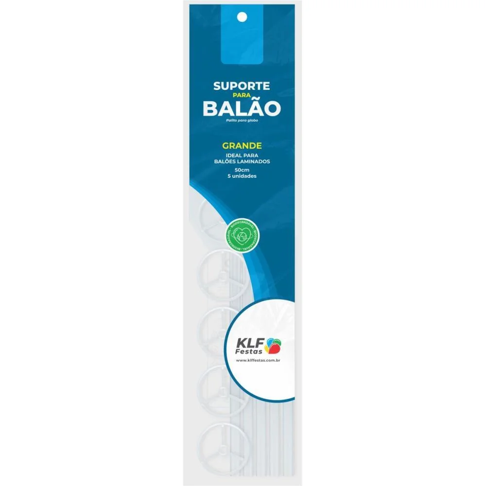 Suporte Para Balao Cristal 50Cm Klf Festas (Pct.c/05) - imagem 4