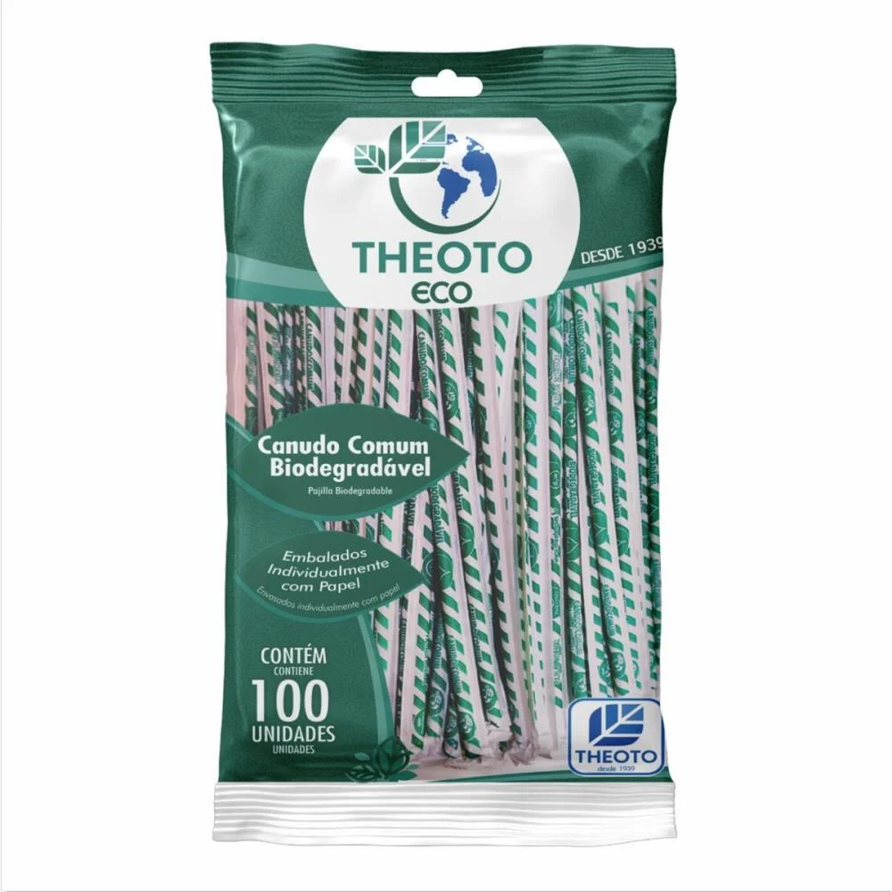 Canudo Biodegradavel 5X21Cm Emb. Individualmente Theoto (Pct.c/100) - imagem 3