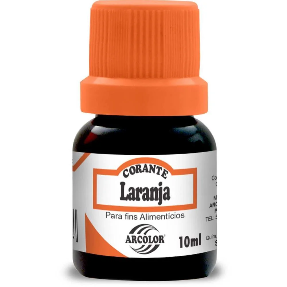 Corante Liquido Alimenticio Laranja 10Ml. Arcolor (Cx.c/12) - imagem 3