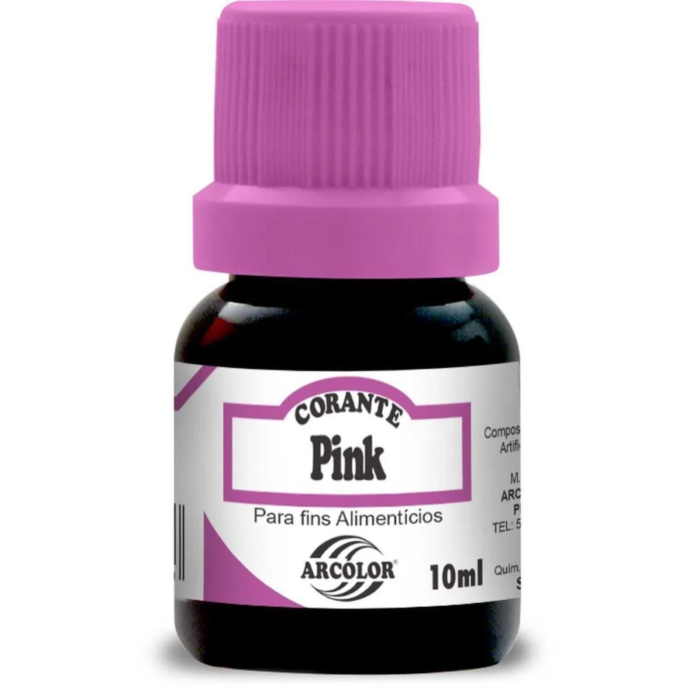 Corante Liquido Alimenticio Pink 10Ml. Arcolor (Cx.c/12) - imagem 3