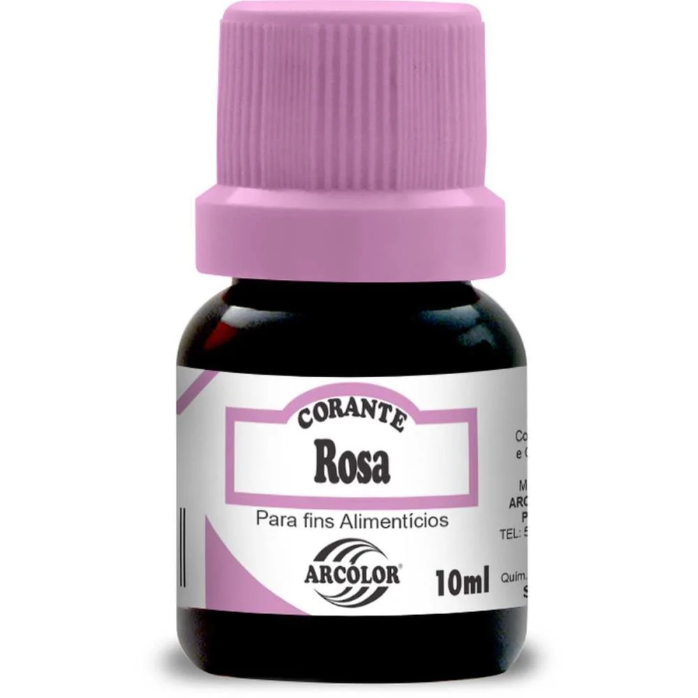 Corante Liquido Alimenticio Rosa 10Ml. Arcolor (Cx.c/12) - imagem 2