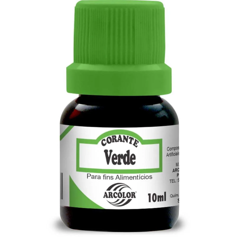 Corante Liquido Alimenticio Verde 10Ml. Arcolor (Cx.c/12) - imagem 2