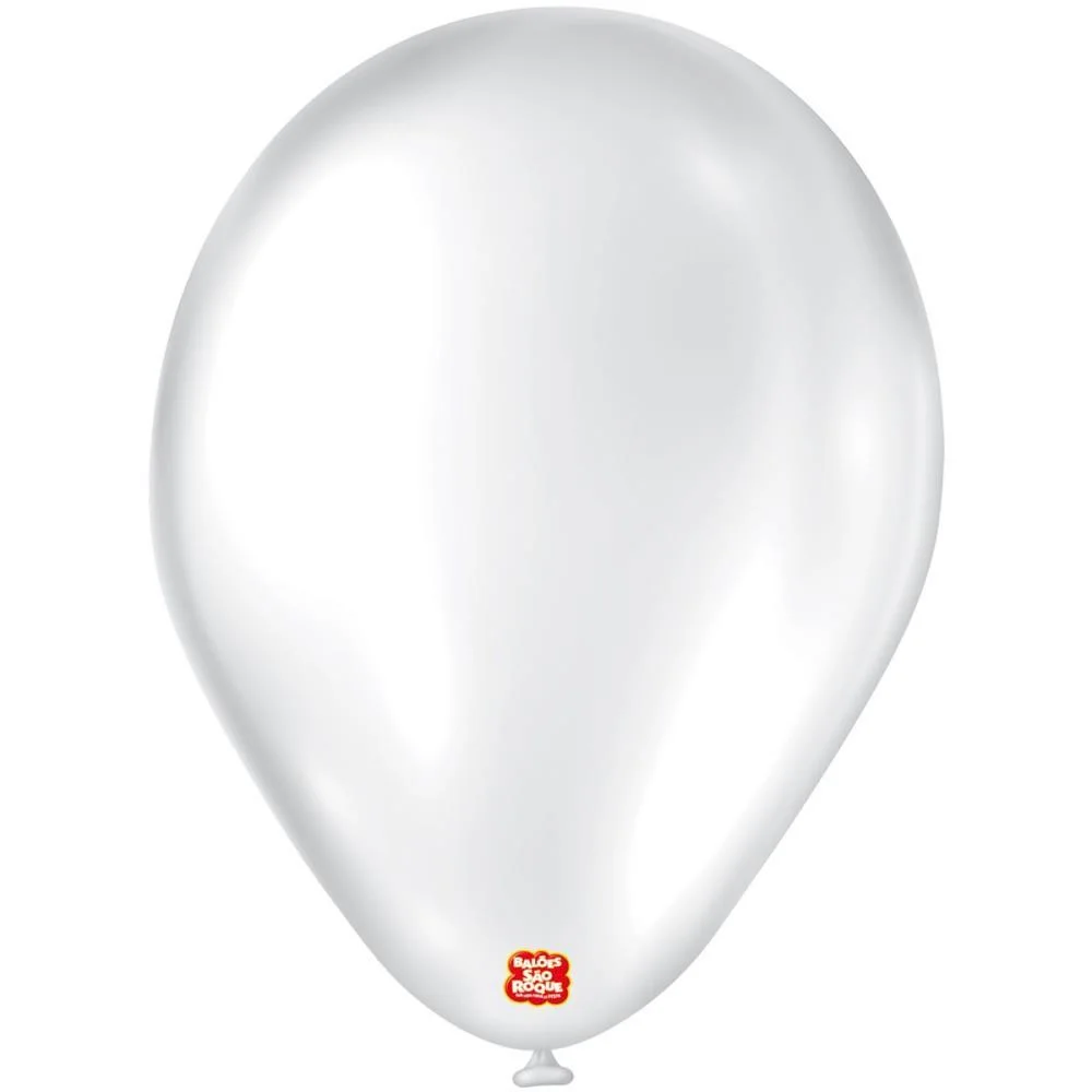 Balao 7 Liso Cintilante Branco Sao Roque (Pct.c/50) - imagem 2