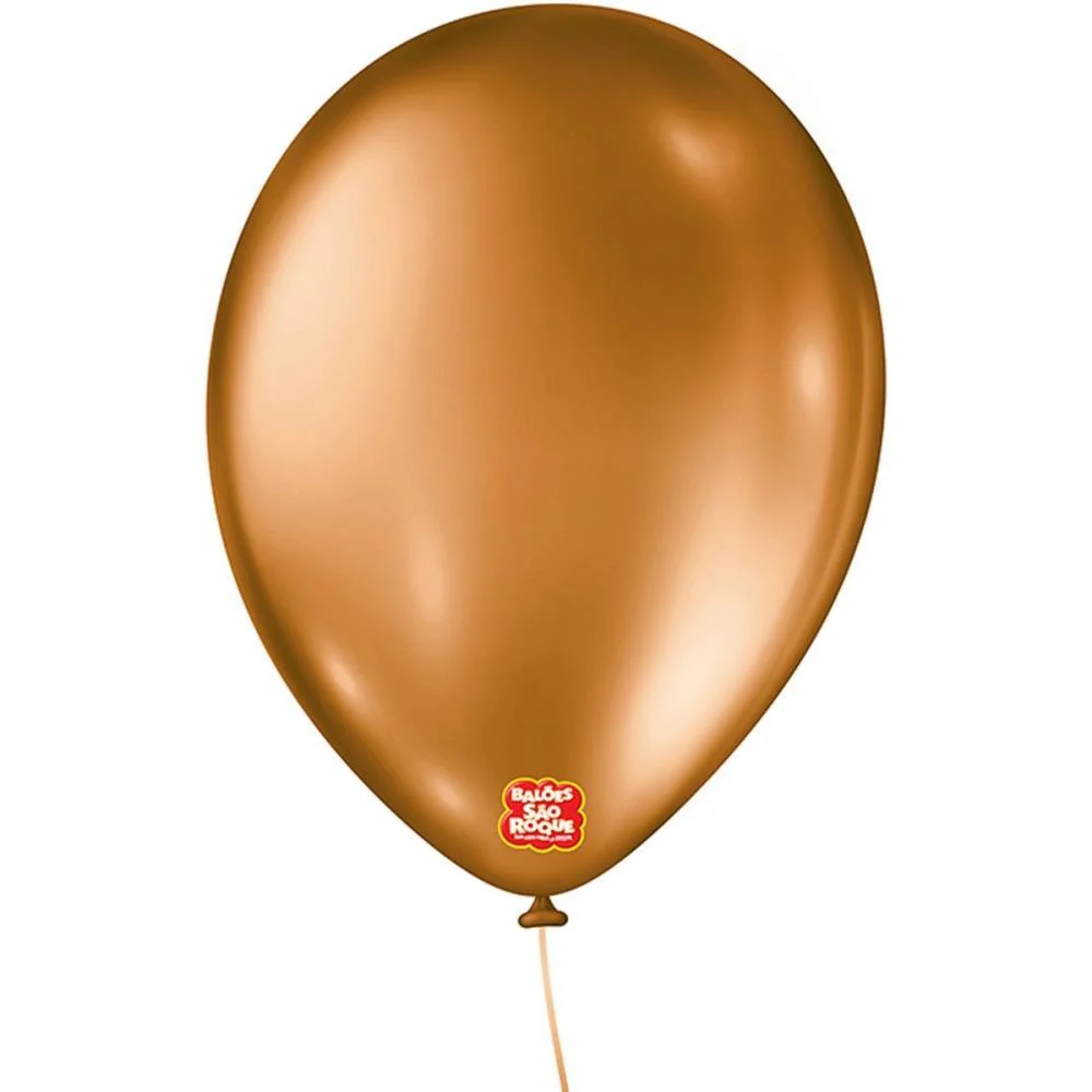 Balao 9 Liso Metalizado Sortidos Sao Roque (Pct.c/25) - imagem 4