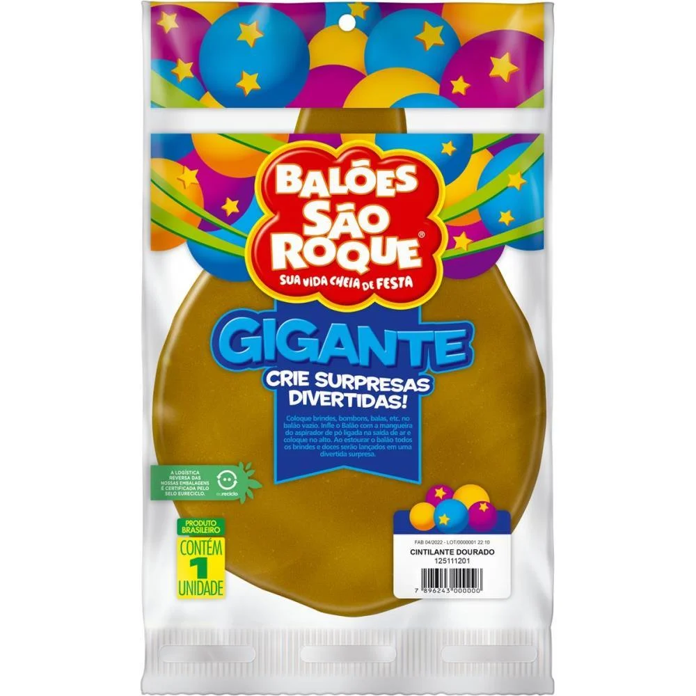 Balao Gigante Dourado Sao Roque (Unidade) - imagem 4