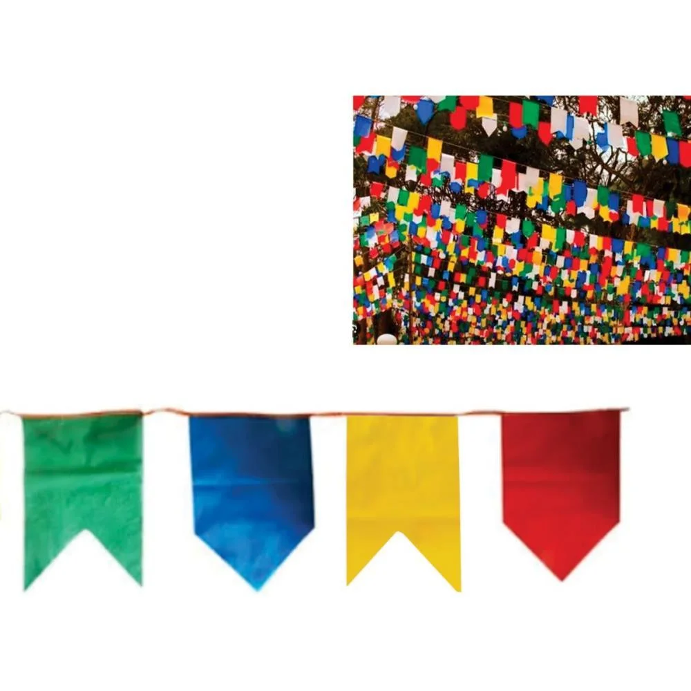 Festa Junina Bandeirao De Plastico 37X21Cm. Real Seda (Unidade) - imagem 3