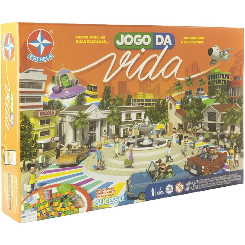Jogo De Tabuleiro Jogo Da Vida A Partir De 8Anos Estrela - imagem 2