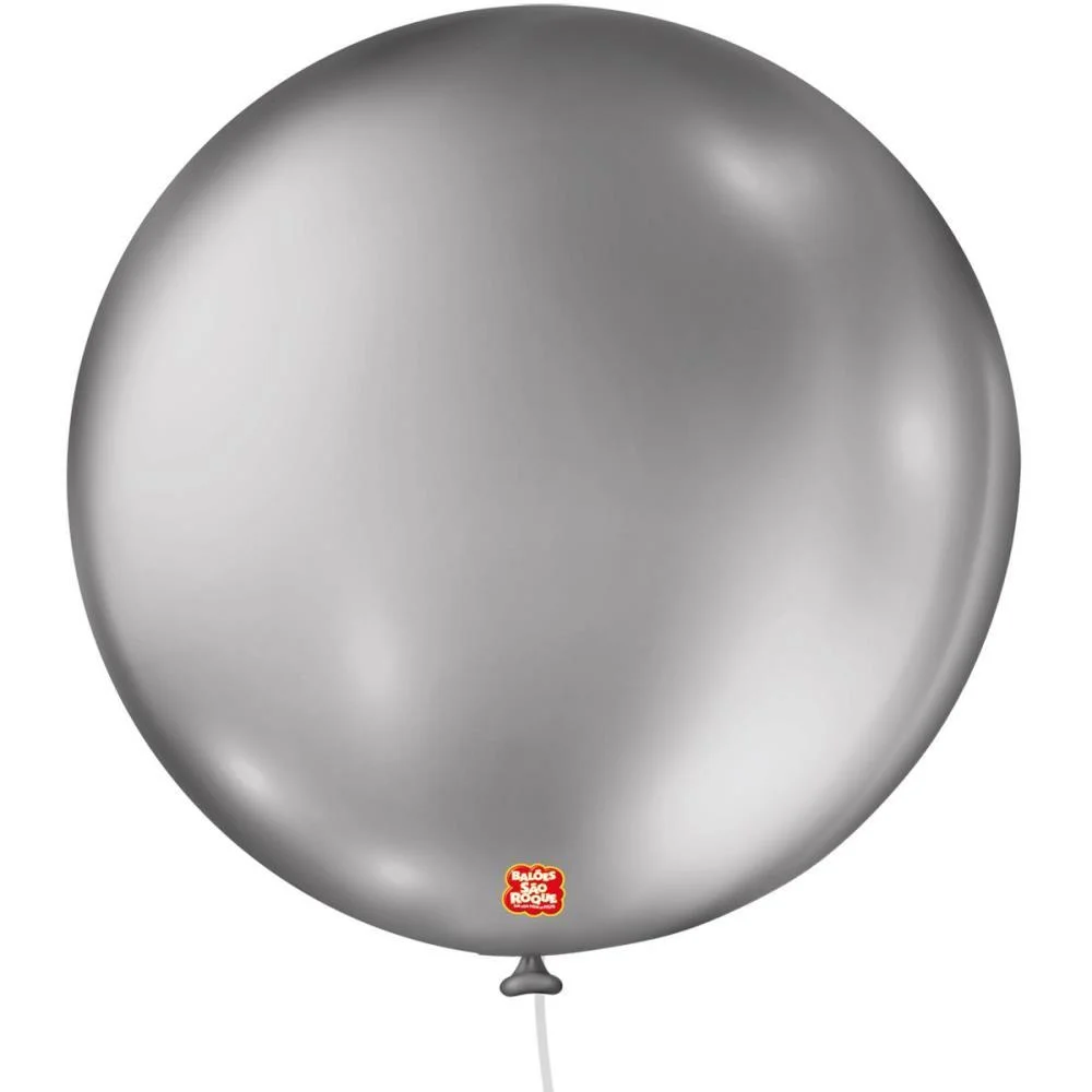 Balao 5 Liso Metalizado Prata Redondo Sao Roque (Pct.c/25) - imagem 3