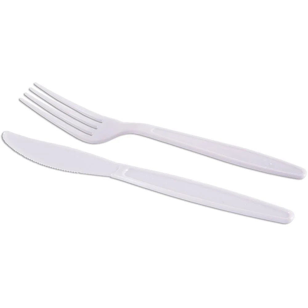 Kit Festa Descartavel Garfo E Faca Master Branco Prafesta (Pct.c/25) - imagem 3