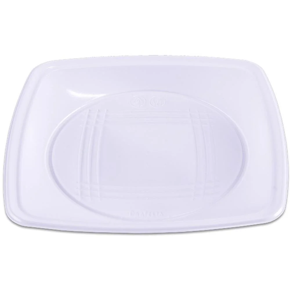 Prato Plastico Descartavel Quadrado Branco Medio Prafesta (Pct.c/10) - imagem 3