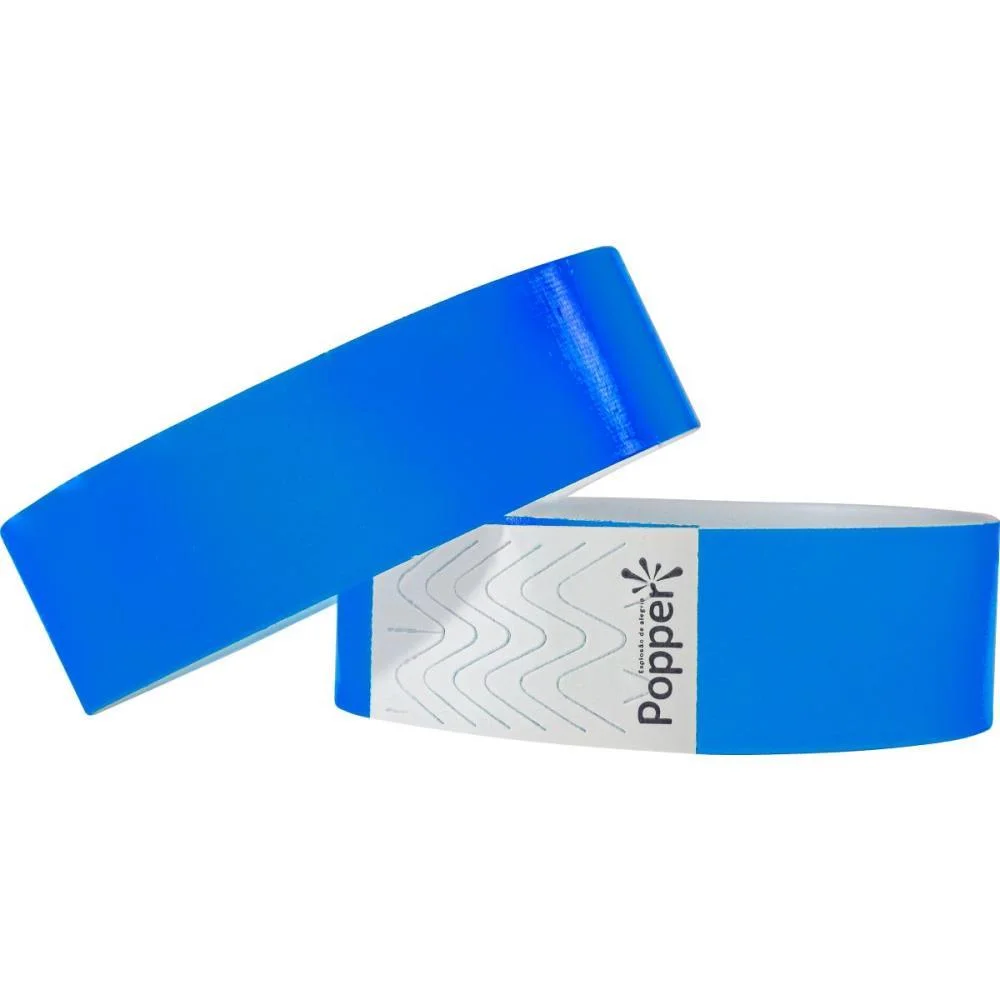 Pulseira Identificacao Sintetica Azul Fluor Klf Festas (Pct.c/50) - imagem 2