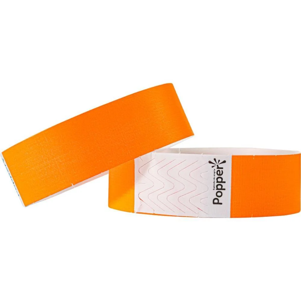 Pulseira Identificacao Sintetica Laranja Fluor Klf Festas (Pct.c/50) - imagem 2