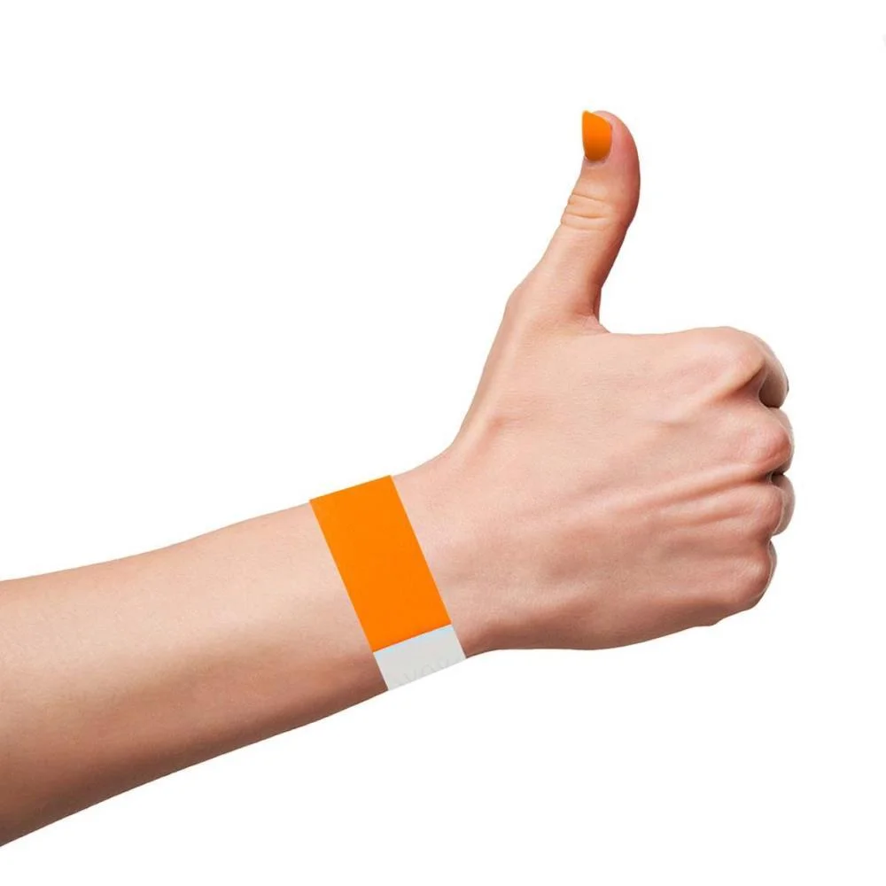 Pulseira Identificacao Sintetica Laranja Fluor Klf Festas (Pct.c/50) - imagem 3