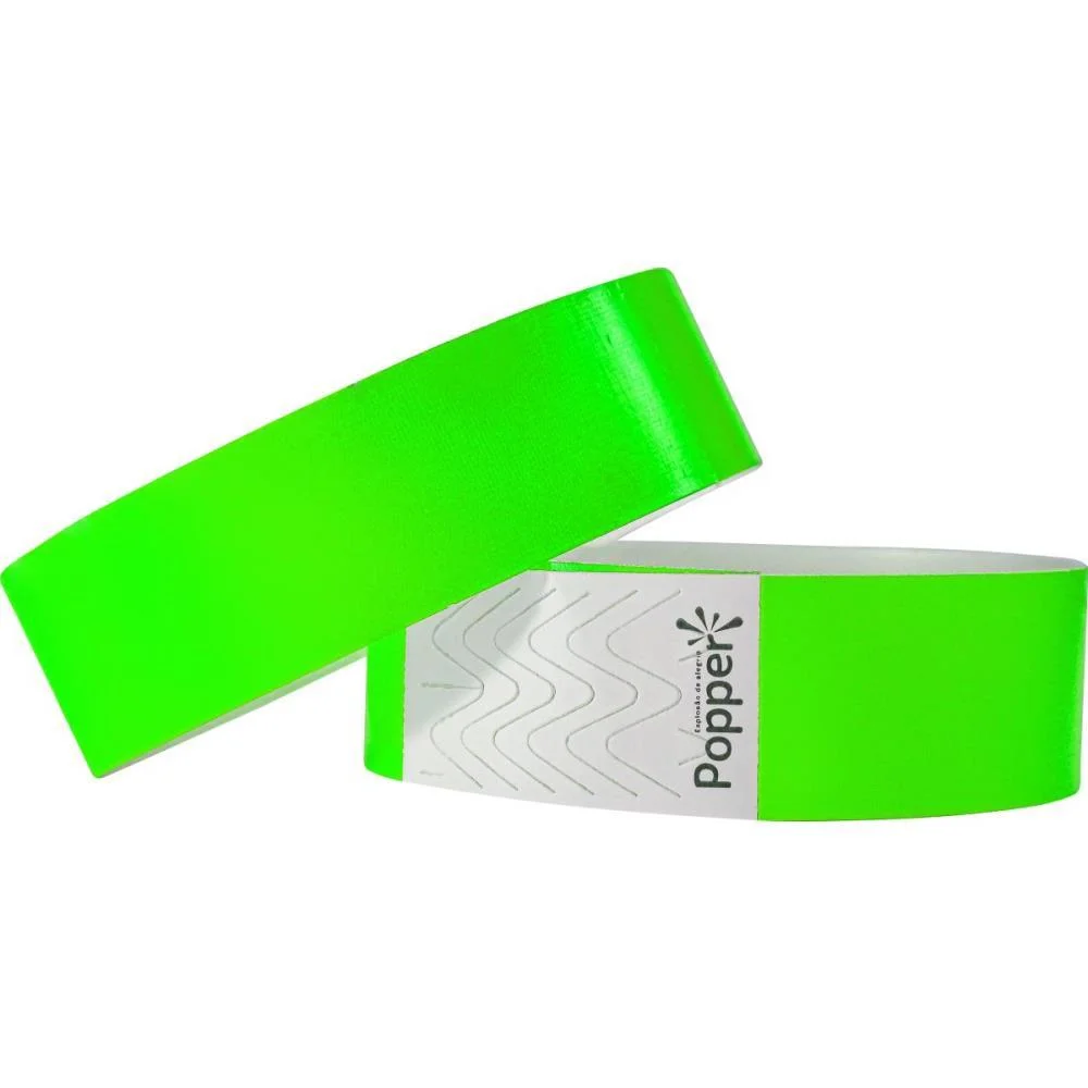 Pulseira Identificacao Sintetica Verde Fluor Klf Festas (Pct.c/50) - imagem 2