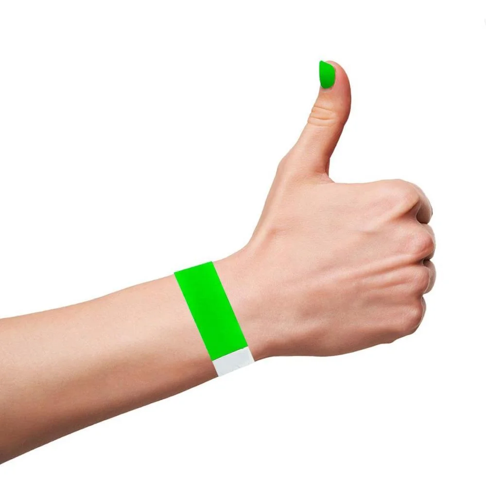 Pulseira Identificacao Sintetica Verde Fluor Klf Festas (Pct.c/50) - imagem 3