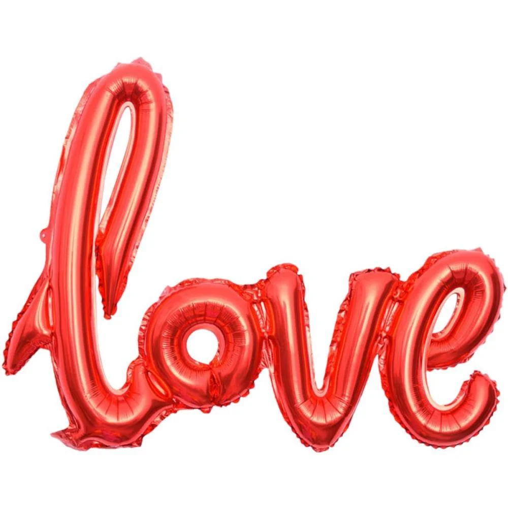 Balao Metalizado Decorado Love Vermelho 108X65Cm. Make+ (Unidade) - imagem 3