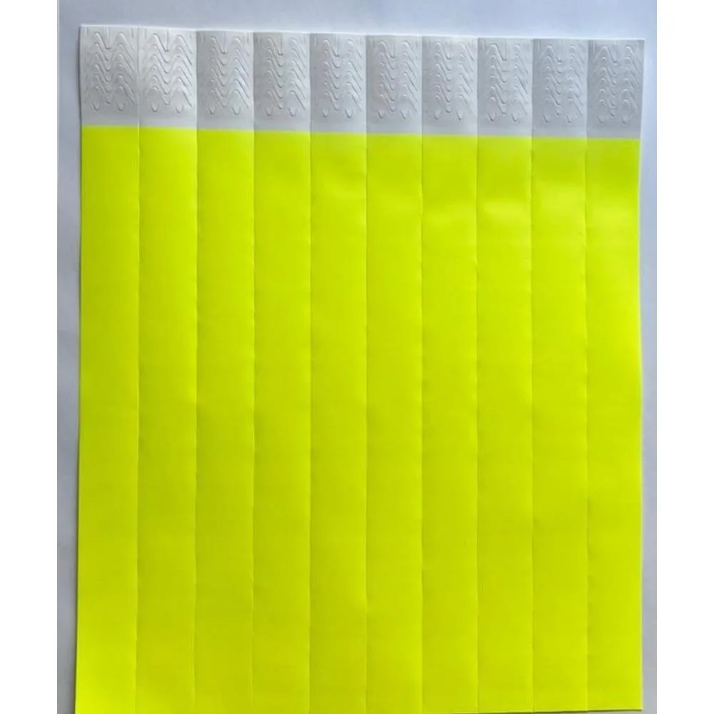 Pulseira Identificacao Laser Pro Amarelo Fluorescente Tecnomidia (Pct.c/50) - imagem 4
