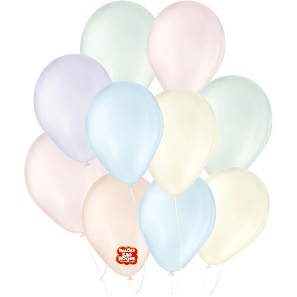 Balao 7 Liso Candy Colors Sortidos Sao Roque (Pct.c/25) - imagem 2