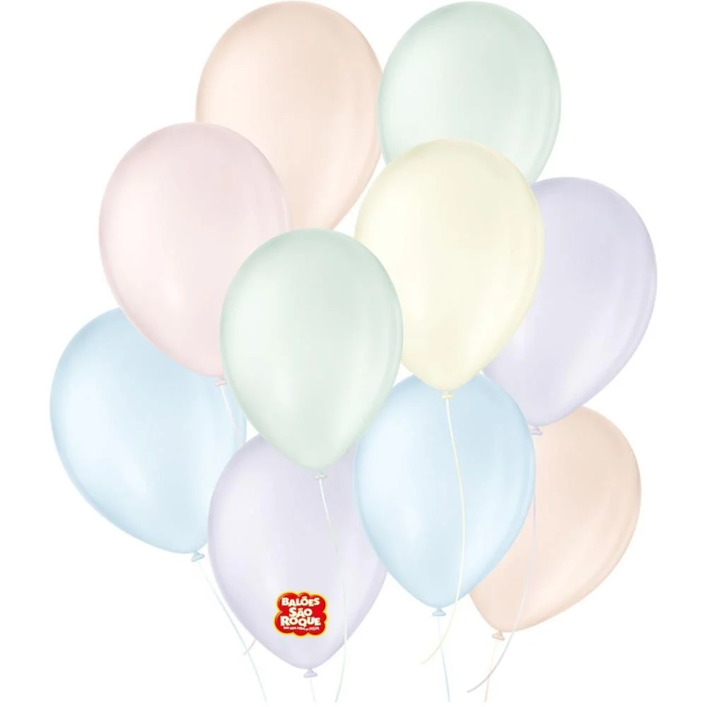 Balao 9 Liso Candy Colors Sortidos Sao Roque (Pct.c/25) - imagem 3