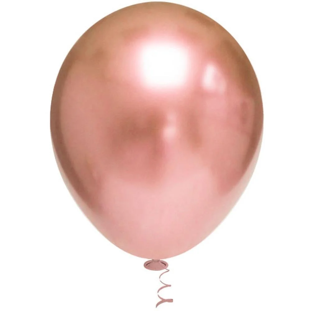 Balao 9 Liso Platino Rose Gold Redondo Riberball (Pct.c/25) - imagem 3