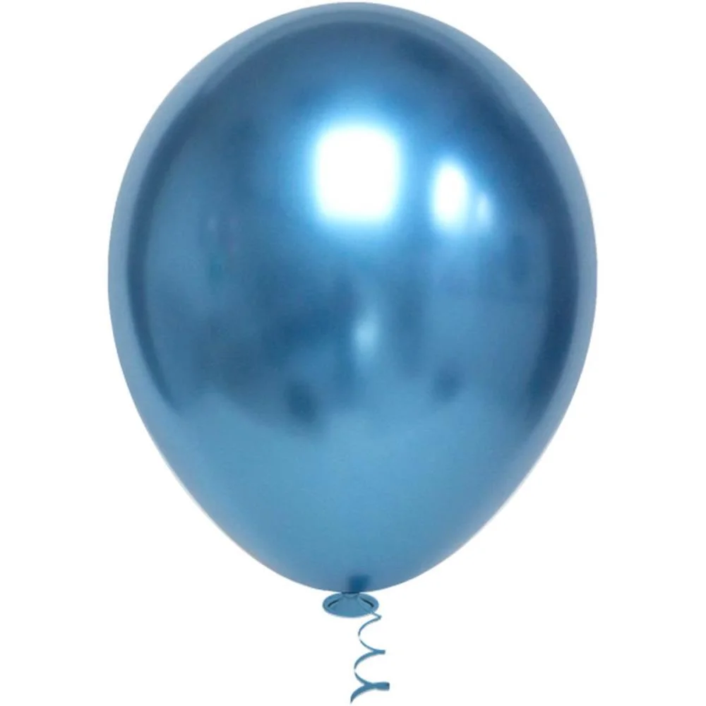 Balao 9 Liso Platino Azul Redondo Riberball (Pct.c/25) - imagem 3