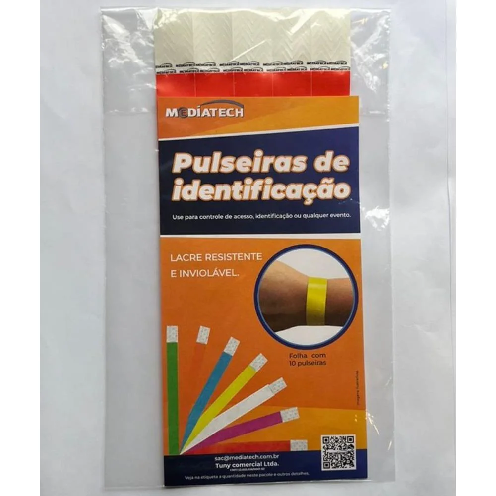 Pulseira Identificacao Med Vermelho Tecnomidia (Pct.c/100) - imagem 5