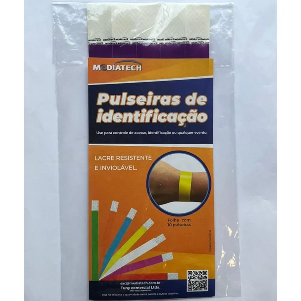 Pulseira Identificacao Med Roxo Tecnomidia (Pct.c/100) - imagem 5