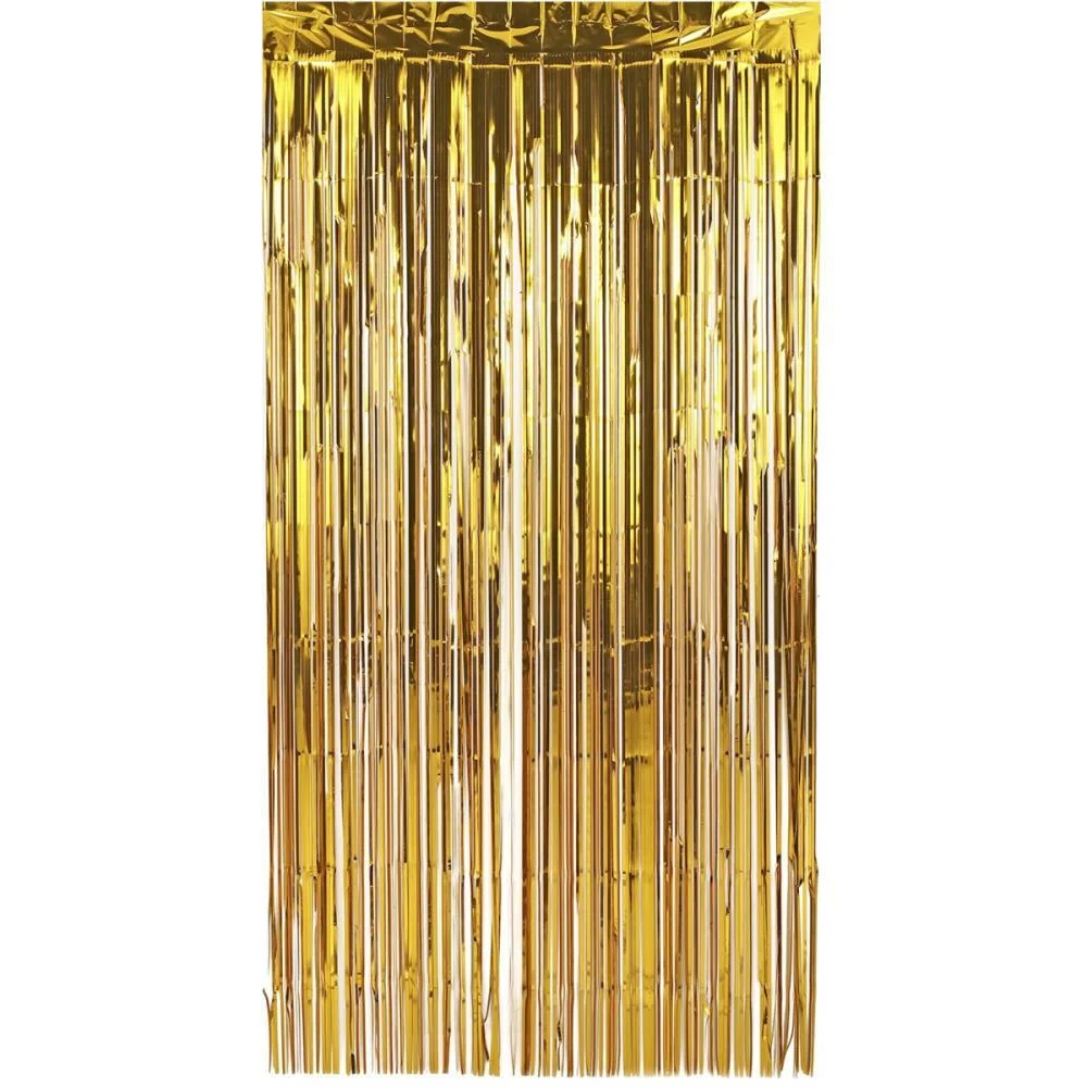Cortina Para Decoracao Metalizada Dourado 1X2M Make+ (Unidade) - imagem 2