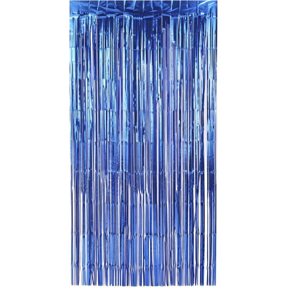 Cortina Para Decoracao Metalizada Azul 1X2M Make+ (Unidade) - imagem 2