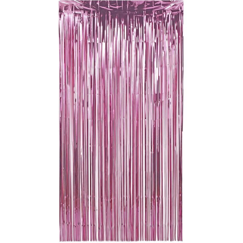 Cortina Para Decoracao Metalizada Rosa 1X2M Make+ (Unidade) - imagem 3