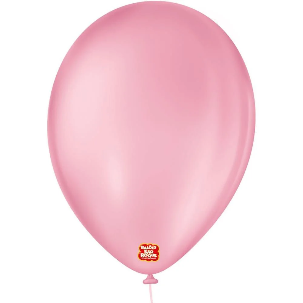 Balao 9 Liso Rosa Tutti Frutti Sao Roque (Pct.c/50) - imagem 3