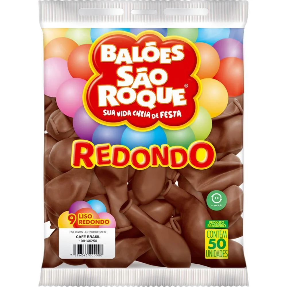 Balao 9 Liso Café Brasil Sao Roque (Pct.c/50) - imagem 3