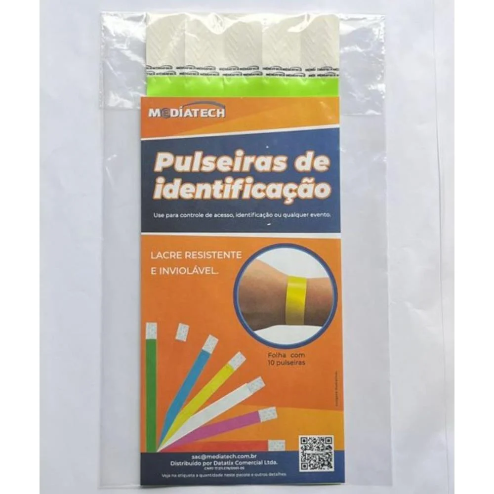 Pulseira Identificacao Med Verde Limão Tecnomidia (Pct.c/100) - imagem 5