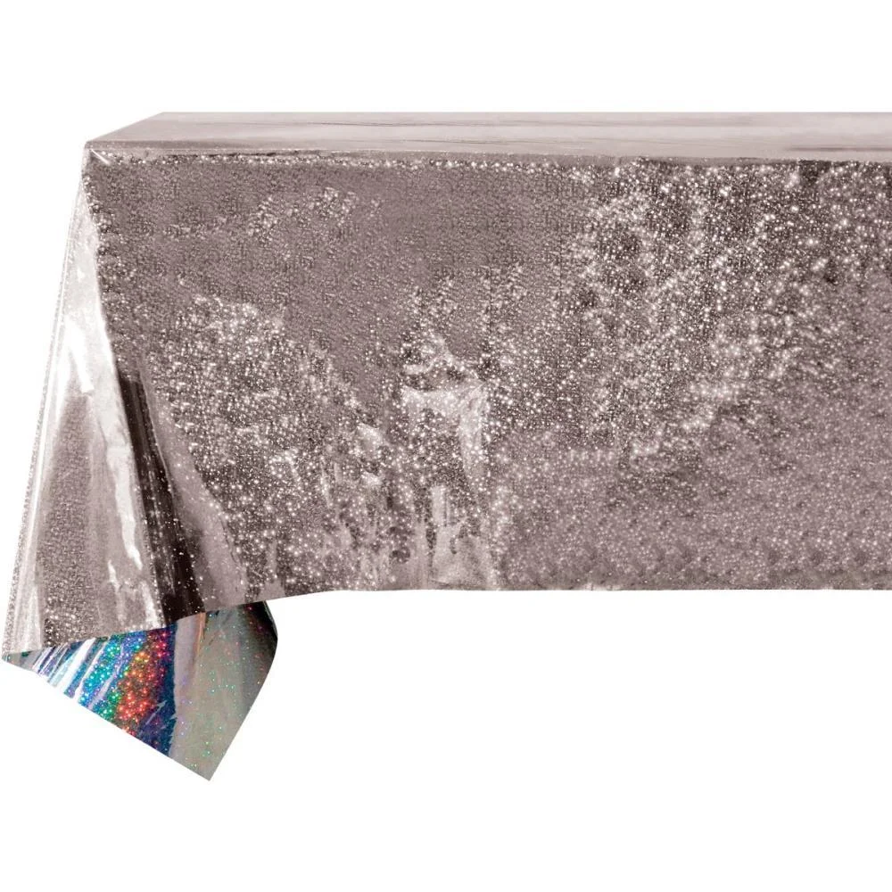 Toalha Plastica Prata Metalizada 137X274Cm Make+ (Unidade) - imagem 2