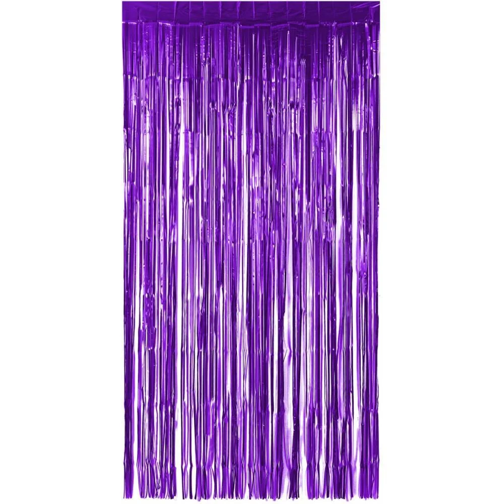 Cortina Para Decoracao Metalizada Roxo Escuro 1X2M Make+ (Unidade) - imagem 2